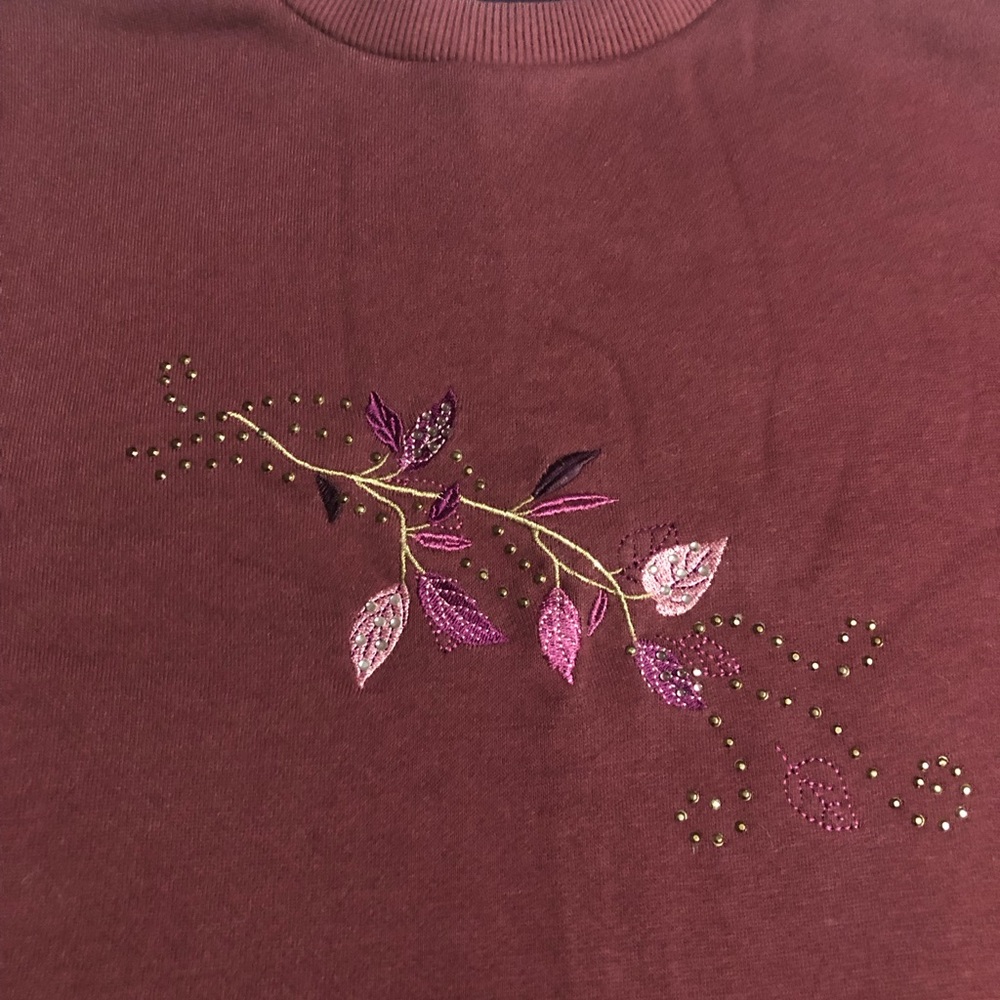 Embroidered & Studded Fall Sweater - Picture 4 of 6